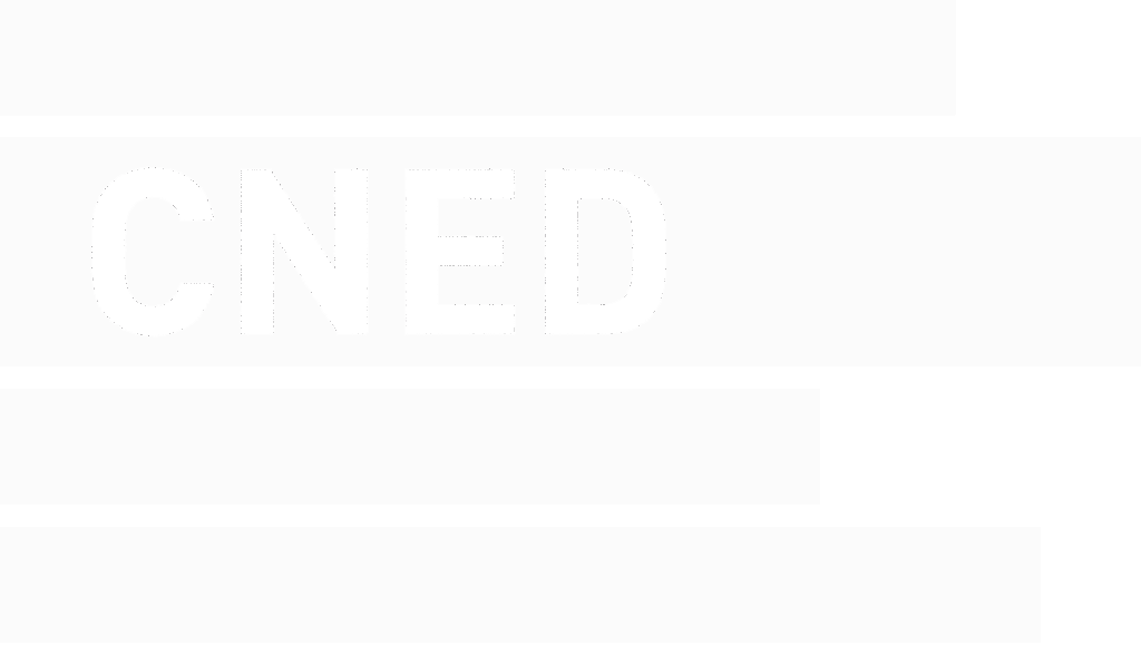 CNED white logo